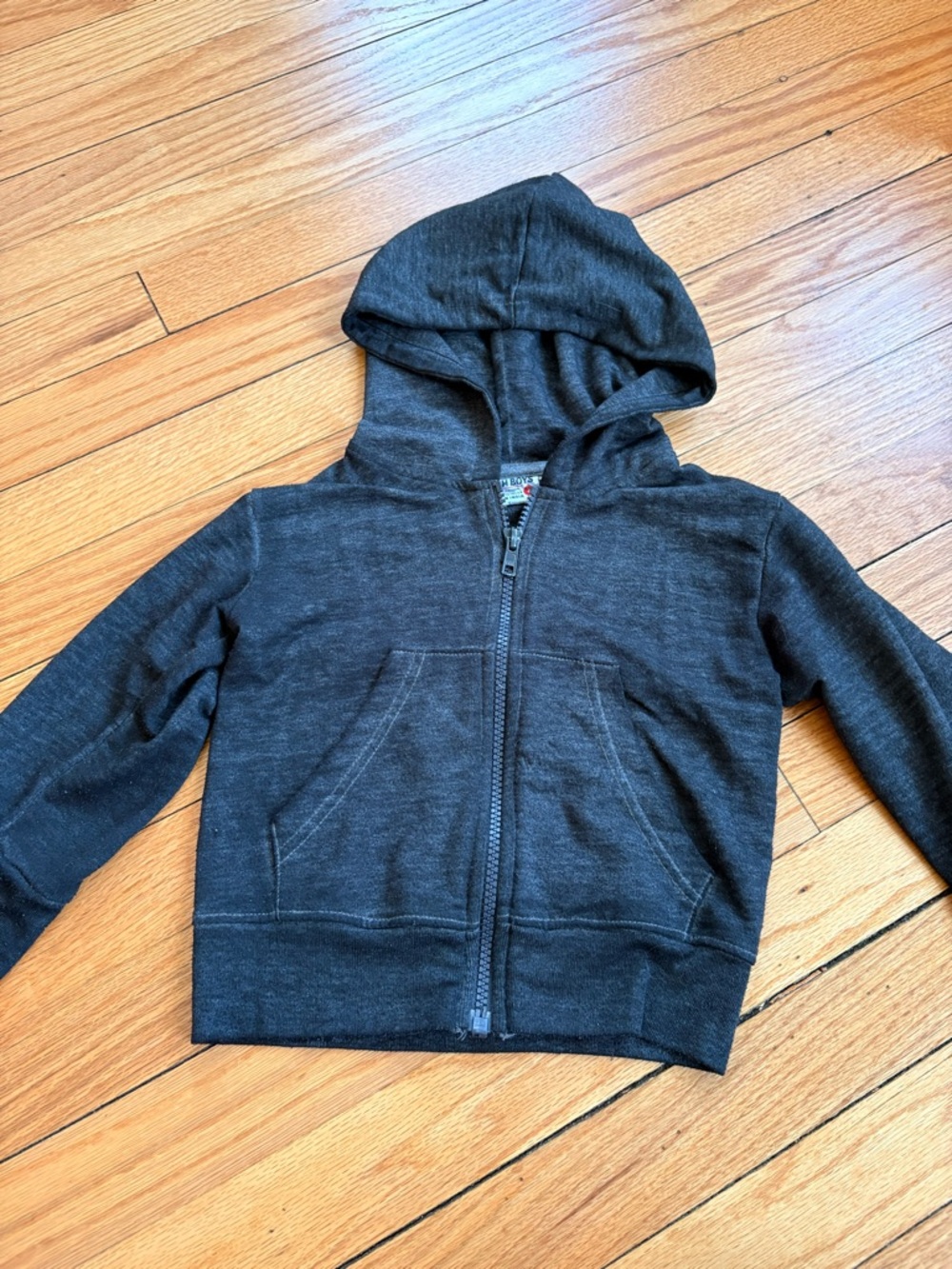 Child's Black Zip-Up Hoodie - Size 2